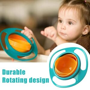 Portable Non Spill Feeding Toddler Bowl - 360 Degree Rotating Dish